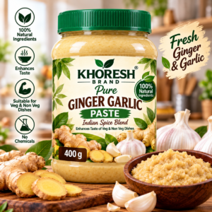 natural ginger garlic paste advertisement